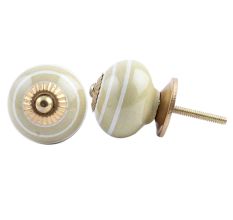 Spanish Olive Stripe Dresser Knob