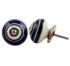 Mixed Color Striped Dresser Knob