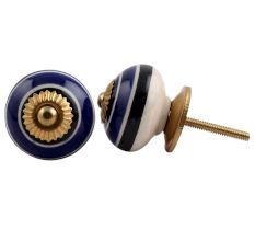 Mixed Color Striped Dresser Knob