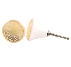 Gold Tiny Flower Resin Drawer Knob