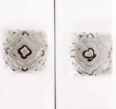 Clear Glass Cut Square Drawer Knob