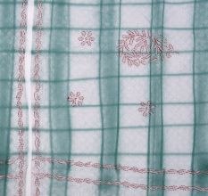 White & Green Double Bedsheet