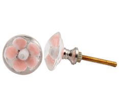 Pink White Drawer Knob