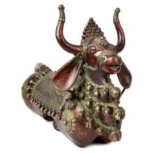 Brass Metal Decor of Nandi Bull