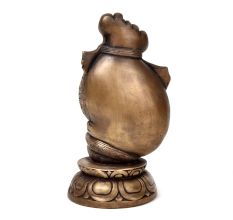 Handcrafted Bronze Ganesha Shell Statue