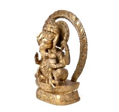 Bronze Ganesha Statue with Rat