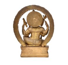 Bronze Ganesha Statue with Rat