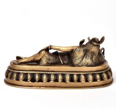 Sleeping Shiva Figurine Brass Statue