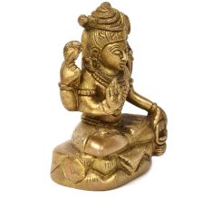 Lord Shiva Seated Bronze God Statue