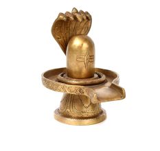 Shiva Linga with Five Hooded Snake