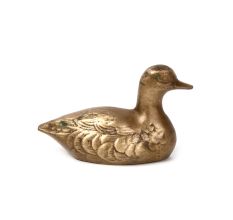 Caste Bronze Duck Art Figurine Statue