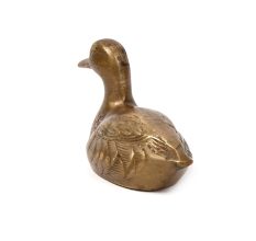 Caste Bronze Duck Art Figurine Statue