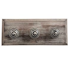 Cream Black Strip Wooden Hooks