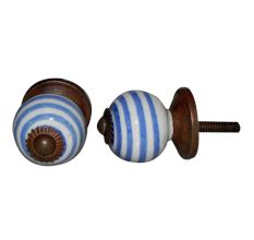 Blue Swirl Knob, Small