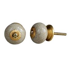 Round Crackle Ceramic Drawer Knob Online