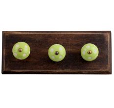 Lime Etched Wooden Hooks