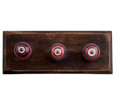 Multicolor Strip Wooden Hooks