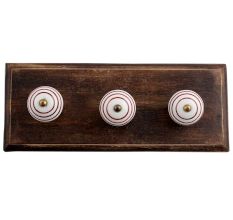 White Cherry Strip Wooden Hooks