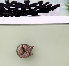 Antique Fox Metal Cabinet Knobs