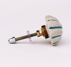 Sea Green Cream Sea Shell Dresser Knob
