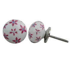 White Tiny Flower Knob (1)
