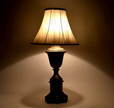 Decorative Urn Mixed Metal Table Lamp