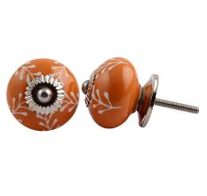 Dark Mustard Leaf Knob