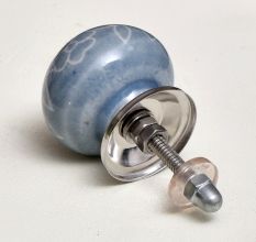Light Grey Leaf Flower Knob
