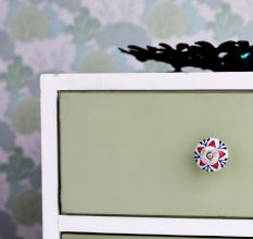 Red Flower Ceramic Dresser Knob Online