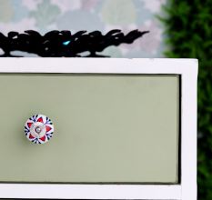 Red Flower Ceramic Dresser Knob Online