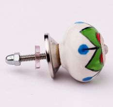 Green Clove Flower Ceramic Dresser Knob Online