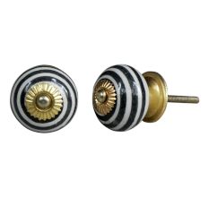 Black White Round Knob