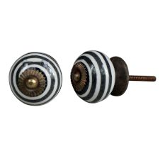 Black White Round Knob