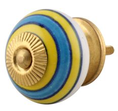 Sky Blue Yellow Knob