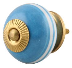 Sky Blue White Knob