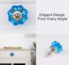 Blue Flower Knob, Big