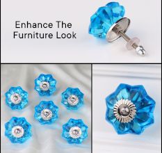 Blue Flower Knob, Big