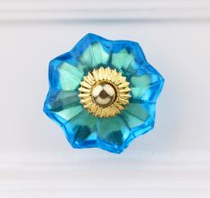 Blue Flower Knob, Big