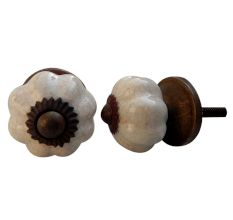 Crackle Small Melon Shape Knob