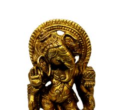 Brass Ganesha (Ht-4.1 Inches)