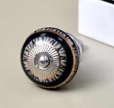 Hand Painted Black Design Ceramic Knob