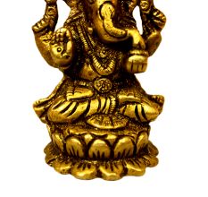 Brass Ganesha (Ht-2.7 Inches)