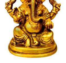 Brass Ganesha (Ht-4.75 Inches)