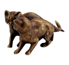Bronze Tiger Cubs Together Statues