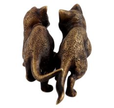 Bronze Tiger Cubs Together Statues