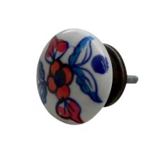 Blue Feather Flat Knob