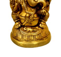 Brass Ganesha (Ht-5.2 Inches)