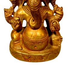 Brass Ganesha (Ht-4.3 Inches)