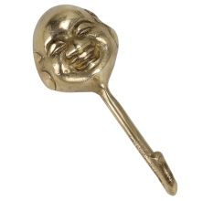 Laughing Buddha Brass Wall Hook