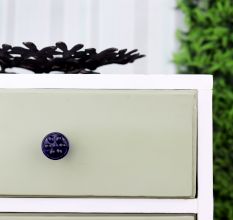 Navy Blue Power Drum Glass Drawer Knob Online